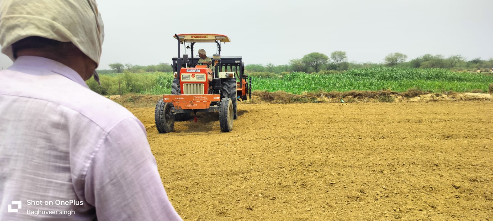 Ploughing a field for a Sharda School of Smart Agriculture 01 - Sharda University Agra