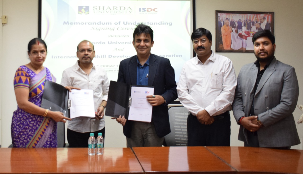 Signed a MOU with ISDC - International Skill Development Corporation - 01 - Sharda University Agra