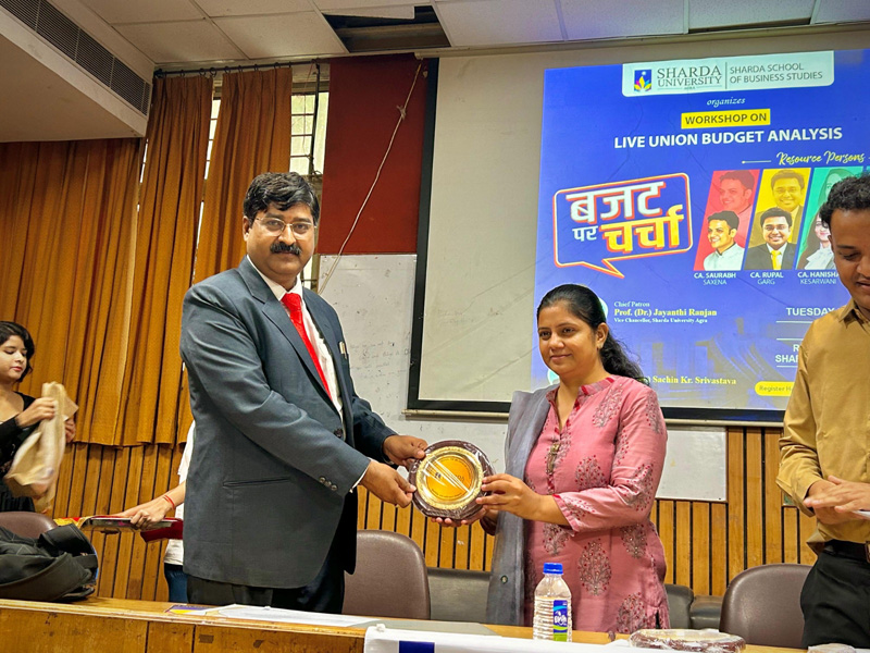 Workshop on Live Union Budget Analysis 2024 1 - Sharda University Agra