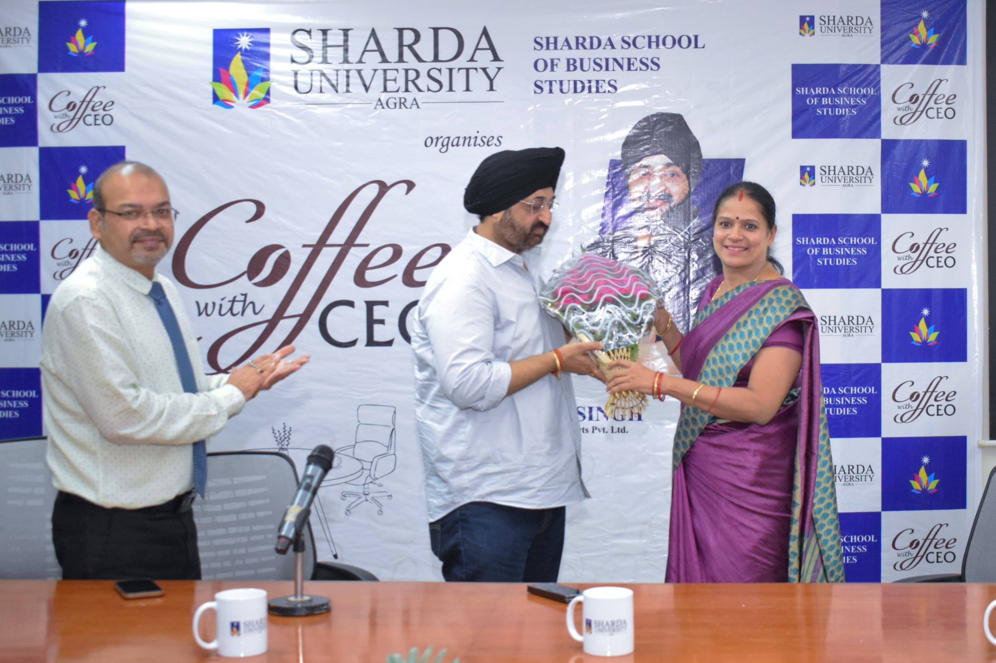 SSBS hosted an inspiring session of Coffee with CEO 1 - Sharda University Agra