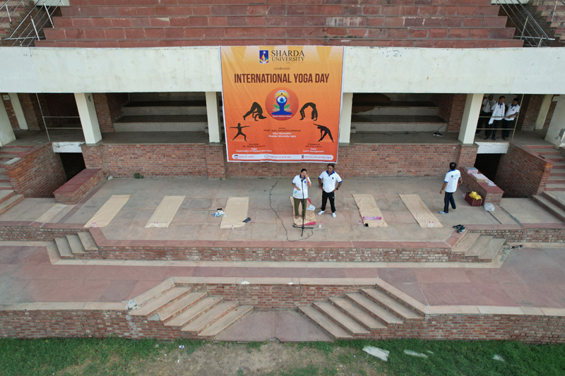 Celebrated International Yoga Day 2024 01 - Sharda University Agra