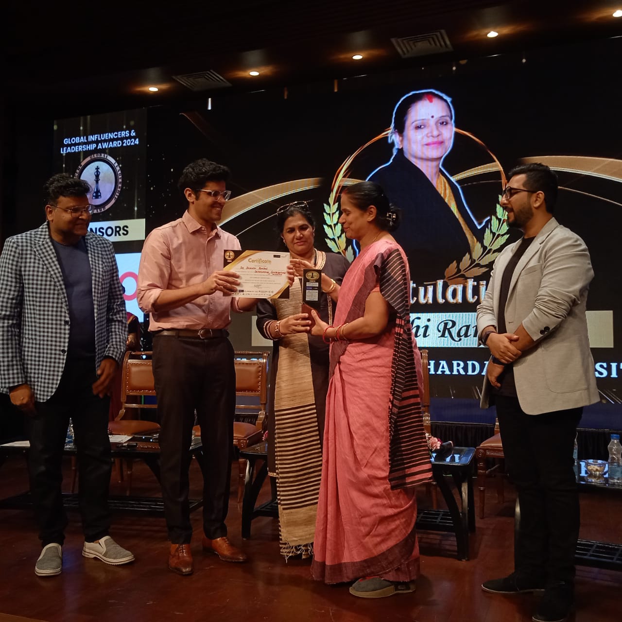Prestigious Distinguished Contribution in Academia Award 01 - Sharda University Agra