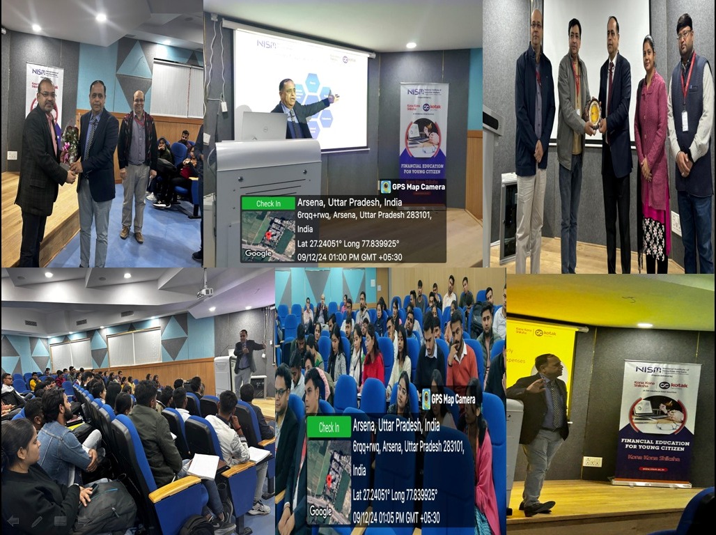 3-Days Workshop on Financial Education for Young Citizens - Sharda University Agra