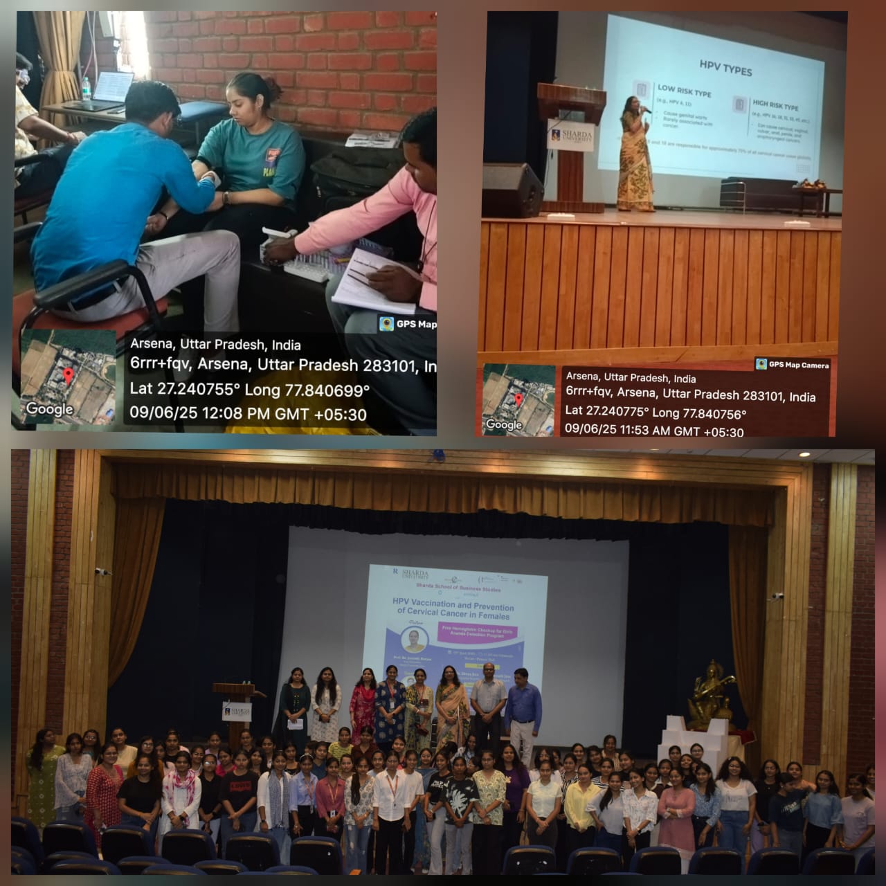 Empowering Womens Health: HPV Vaccination & Cervical Cancer Awareness at SSBS - Sharda University Agra