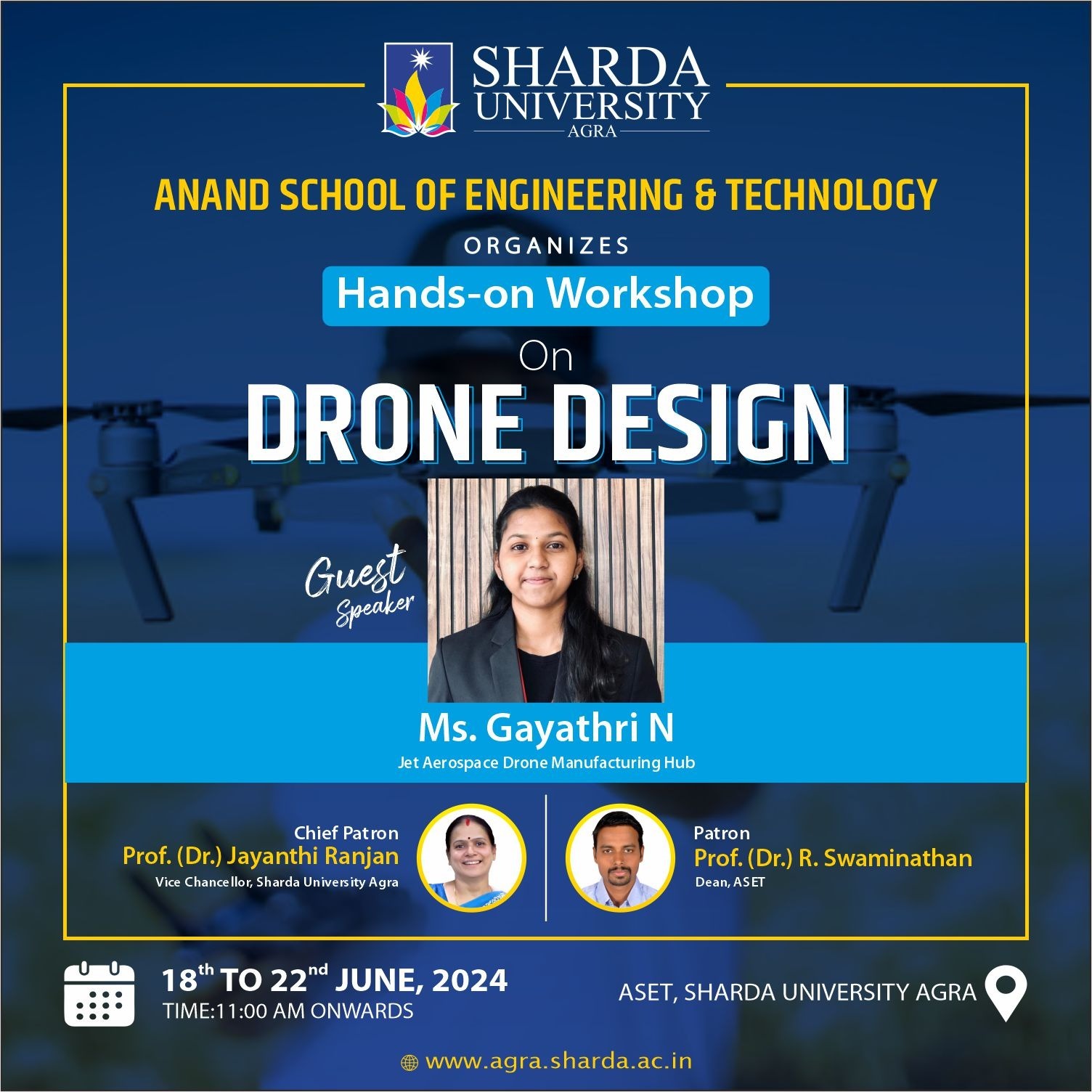 Hands on workshop on Drone Design