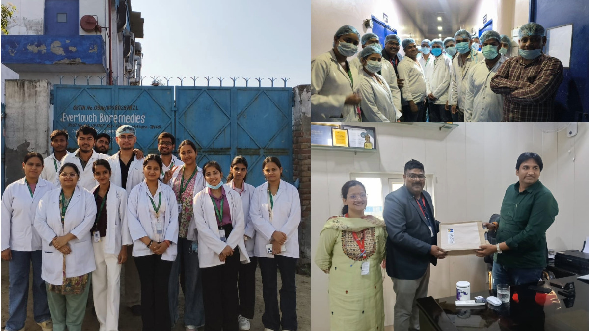 Industrial Visit to Evetouch Healthcare Pharmaceutical Pvt. Ltd. - Sharda University Agra