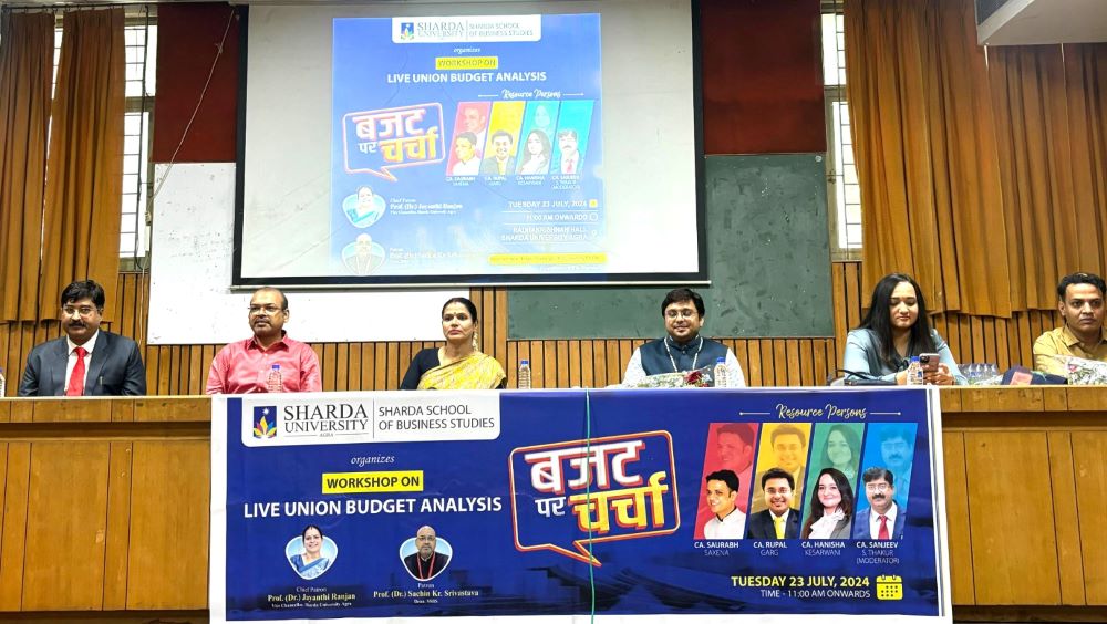Workshop on Live Union Budget Analysis 2024 - Sharda University Agra