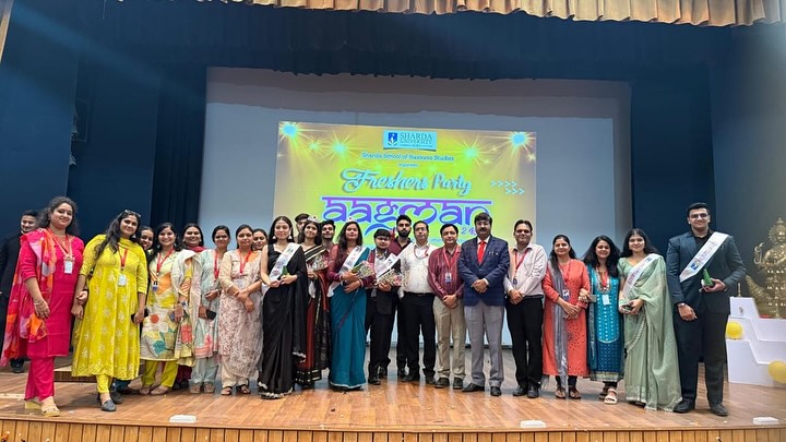 AAGMAN 2K25: Welcoming Freshers with Energy and Joy at SSBS - Sharda University Agra