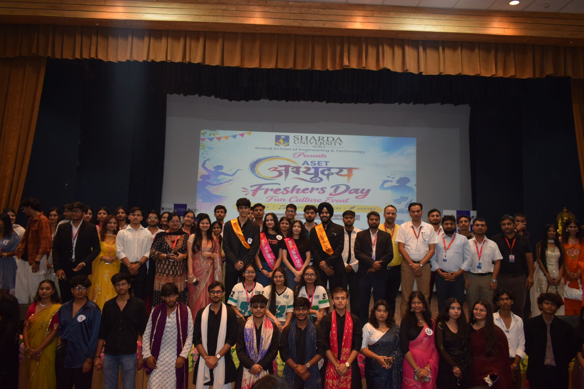 ASET Freshers Day Celebrations 2026 - Sharda University Agra