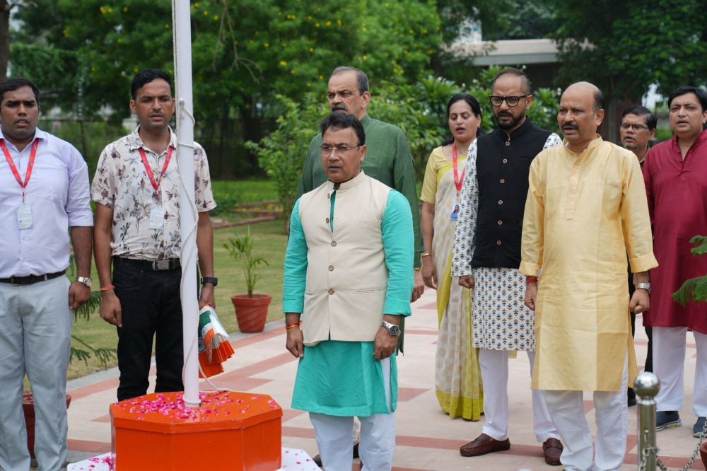 Celebrates the 80th Independence Day - Sharda University Agra