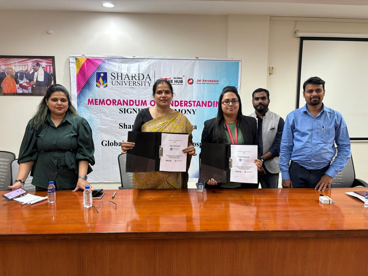 SUA collaboration with Global Drone Hub | Jet Aerospace Drone Manufacturing Hub - Sharda University Agra