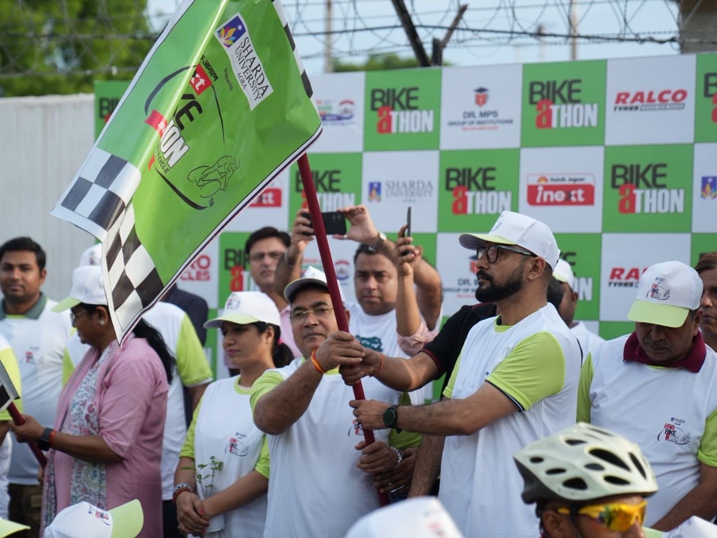 Drives Fitness at Bikeathon 2026 - Sharda University Agra