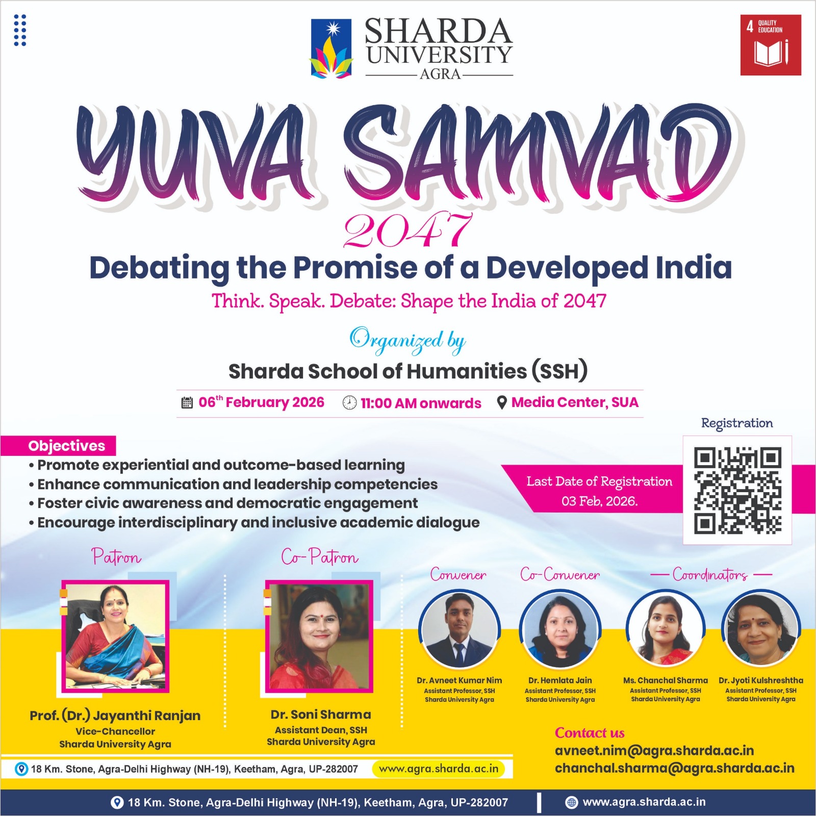 Debate Competition &ndash; &ldquo;Yuva Samvad 2047&rdquo; - Sharda University Agra
