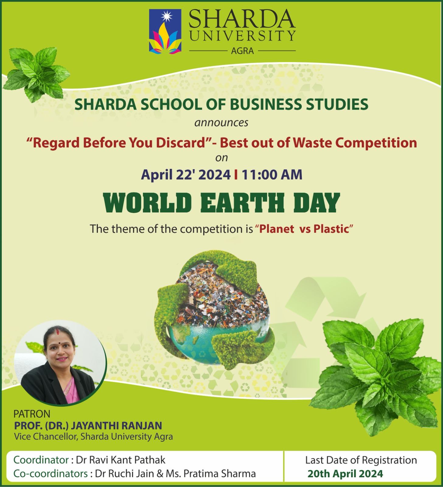 SSBS organised a theme competition on World Earth Day 2024