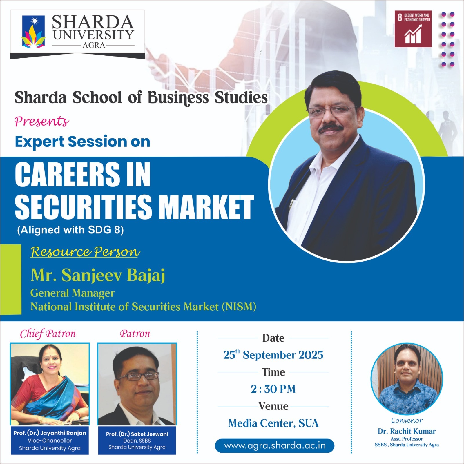 Expert Session By SSBS: Career in Securities Market - Sharda University Agra