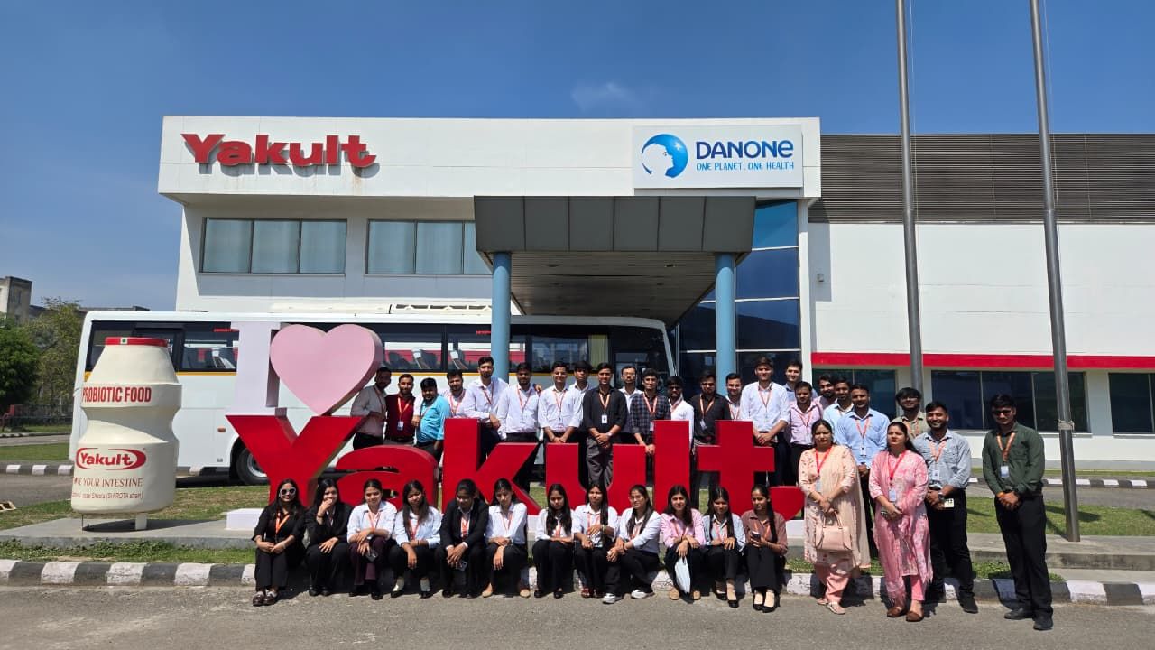 Industry Visit to Yakult Danone India Pvt. Ltd., Sonipat - Sharda University Agra