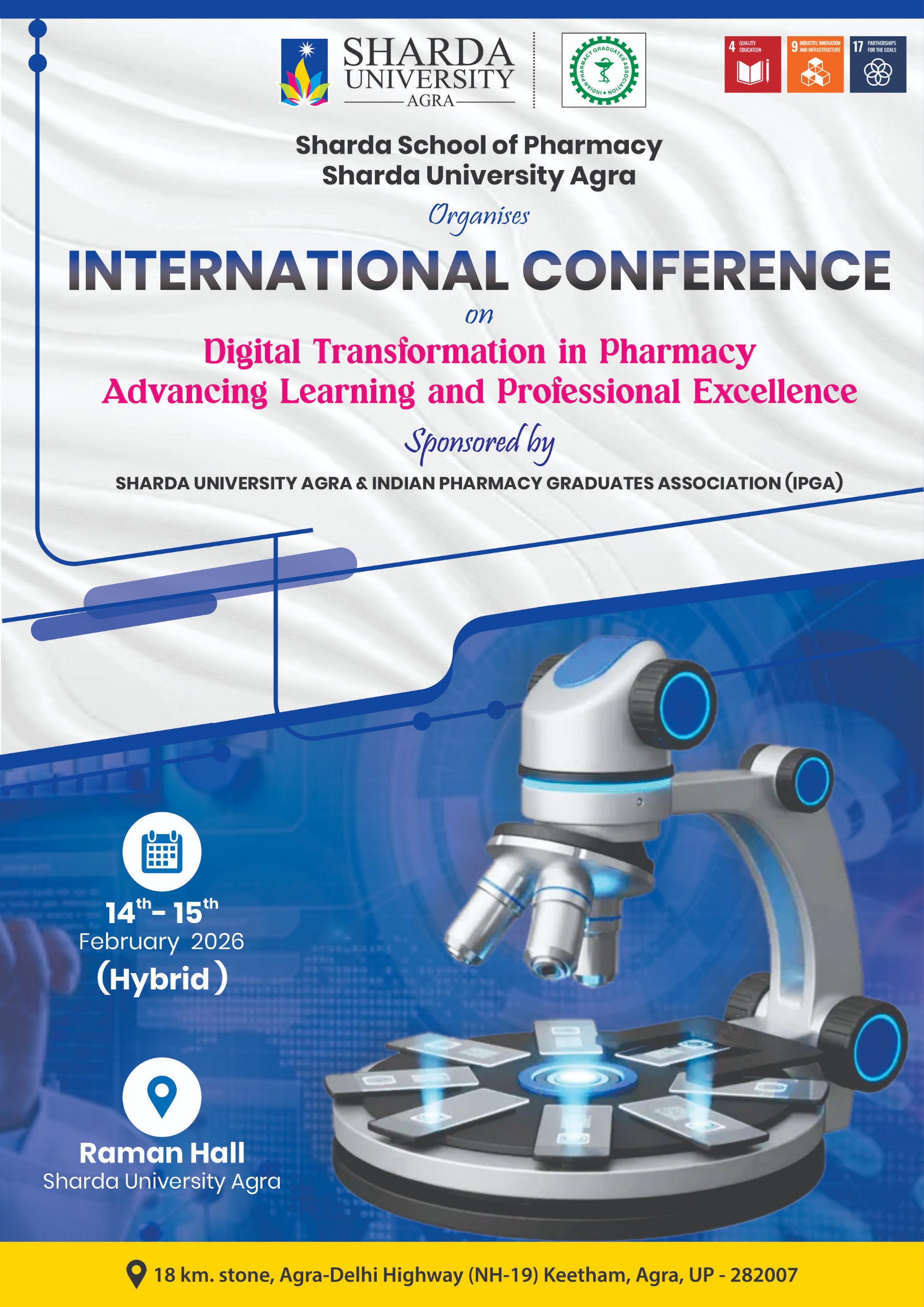 International Conference on Digital Transformation in Pharmacy - Sharda University Agra