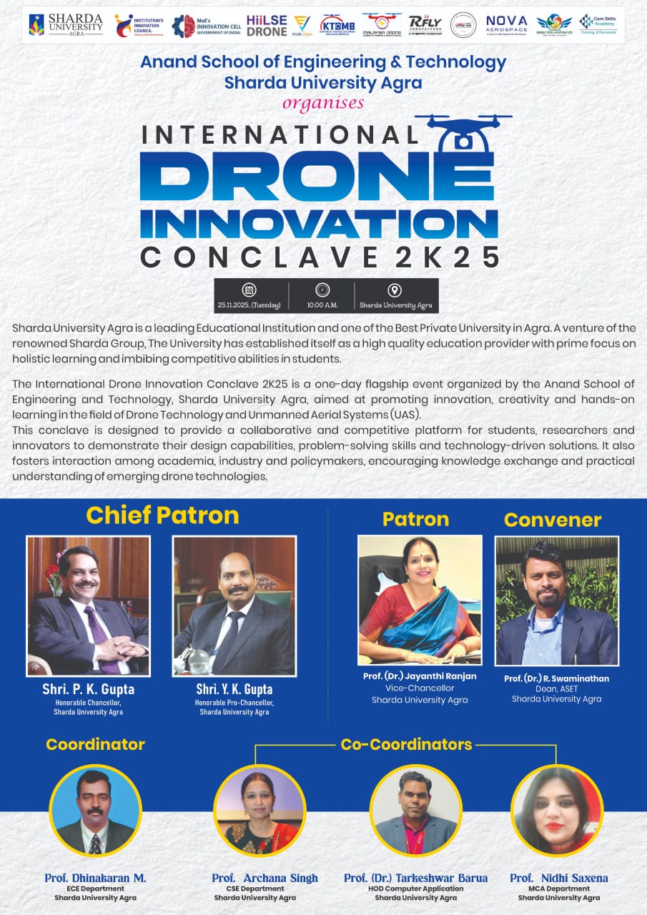 International Drone Innovation Conclave 2K25 - Sharda University Agra
