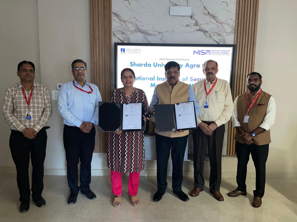 MOU with the National Institute of Securities Market (NISM) - Sharda University Agra
