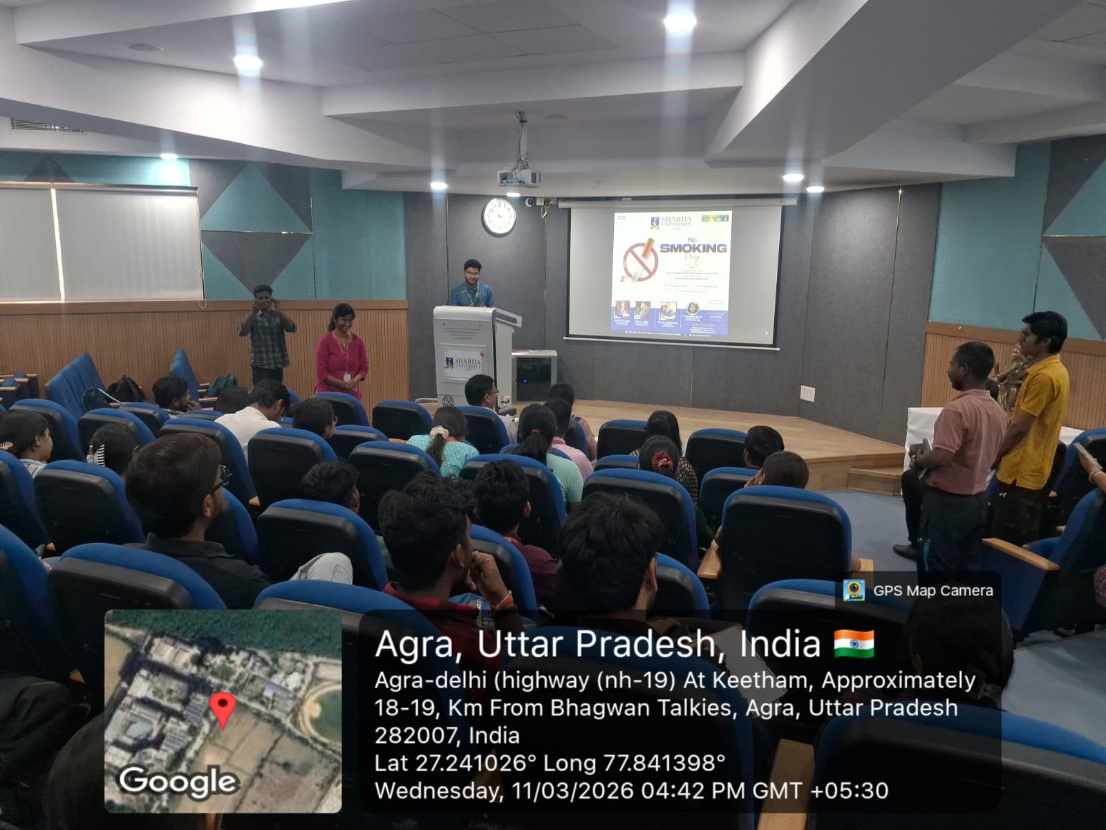 Tobacco-Free Life Pledge on No Smoking Day - Sharda University Agra