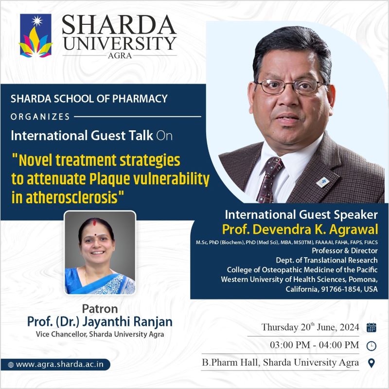 International Guest Talk on Novel Treatment Strategies to Attenuate Plaque Vulnerability in Atherosclerosis