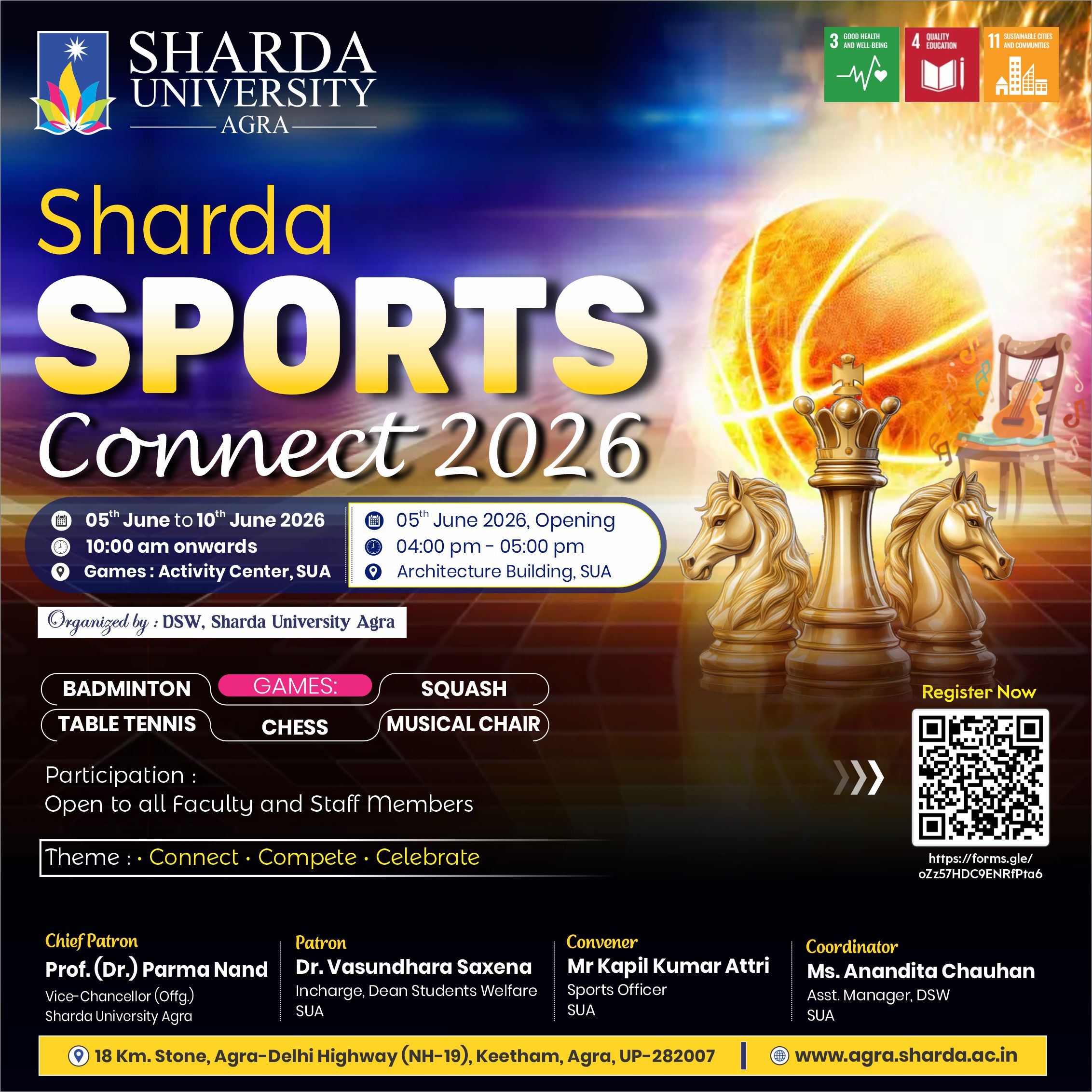 Sharda SPORTS Connect 2026 - Sharda University Agra